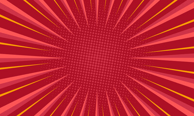 Comic abstract red background design