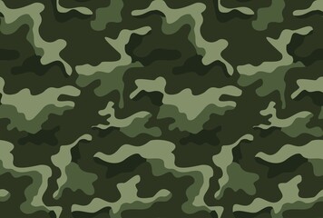 Fototapeta premium Green pattern camouflage military background, forest seamless texture disguise, hunting army print.