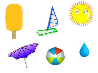 Summer clip art vector collection