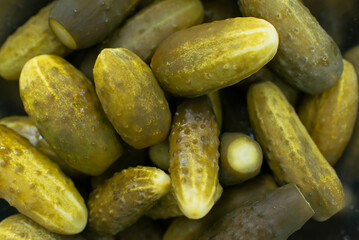 Appetizing pickles cucumbers in the bowl	