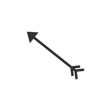 Bow arrow icon. Archery illustration symbol. Sign archer vector.