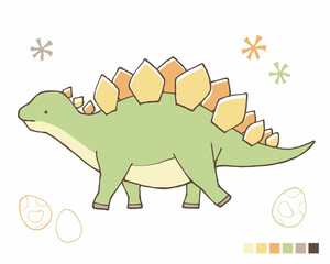 ぬいぐるみ風かわいいステゴサウルス