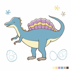 ぬいぐるみ風かわいいスピノサウルス