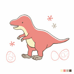 ぬいぐるみ風かわいいティラノサウルス