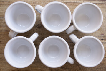 Obraz na płótnie Canvas series of empty cup espresso