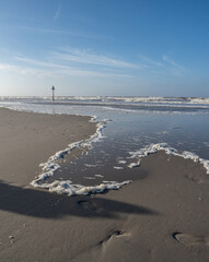 North Sea landscape in Sankt Peter-Ording, Germany.