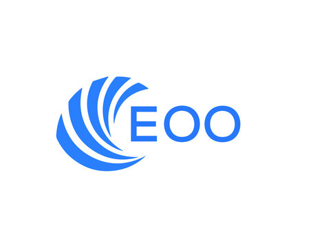 EOO Flat accounting logo design on white background. EOO creative initials Growth graph letter logo concept. EOO business finance logo design.
