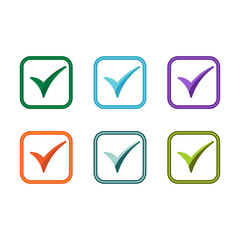 checkbox with check mark icon on a white background