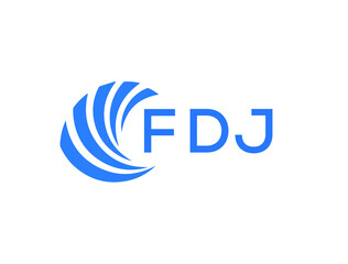 FDJ Flat accounting logo design on white background. FDJ creative initials Growth graph letter logo concept. FDJ business finance logo design.
