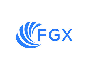 FGX Flat accounting logo design on white background. FGX creative initials Growth graph letter logo concept. FGX business finance logo design.
