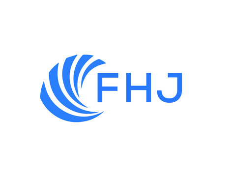 FHJ Flat accounting logo design on white background. FHJ creative initials Growth graph letter logo concept. FHJ business finance logo design.
