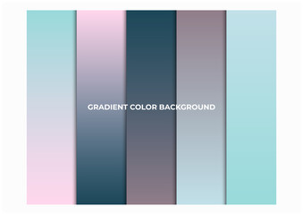 set of gradient color background
