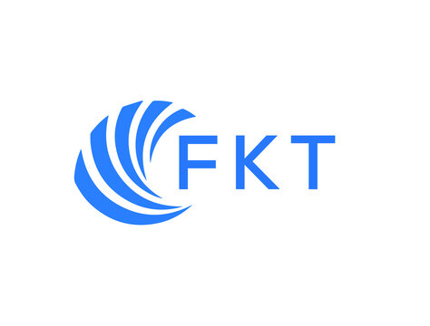 FKT Flat accounting logo design on white background. FKT creative initials Growth graph letter logo concept. FKT business finance logo design.
