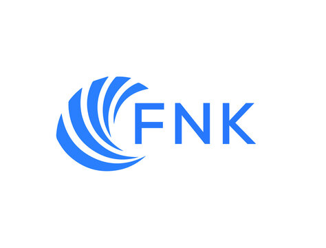 FNK Flat accounting logo design on white background. FNK creative initials Growth graph letter logo concept. FNK business finance logo design.
