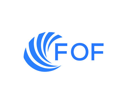 FOF Flat accounting logo design on white background. FOF creative initials Growth graph letter logo concept. FOF business finance logo design.
