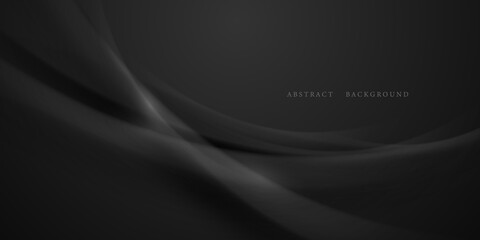 Modern Abstract Black Background With Elegant Elements Vector Illustration