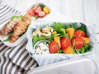 おしゃれなメスティンのお弁当【やきとり】