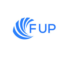 FUP Flat accounting logo design on white background. FUP creative initials Growth graph letter logo concept. FUP business finance logo design.
