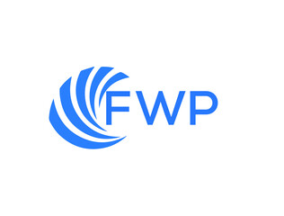FWP Flat accounting logo design on white background. FWP creative initials Growth graph letter logo concept. FWP business finance logo design.
