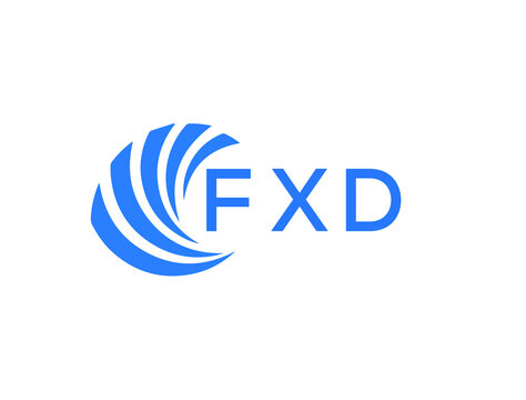 FXD Flat accounting logo design on white background. FXD creative initials Growth graph letter logo concept. FXD business finance logo design.
