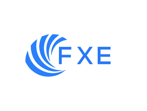 FXE Flat accounting logo design on white background. FXE creative initials Growth graph letter logo concept. FXE business finance logo design.

