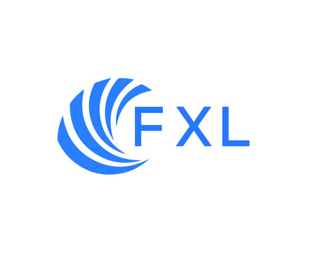 FXL Flat accounting logo design on white background. FXL creative initials Growth graph letter logo concept. FXL business finance logo design.
