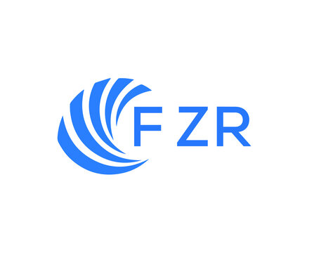 FZR Flat accounting logo design on white background. FZR creative initials Growth graph letter logo concept. FZR business finance logo design.

