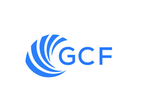 GCF Flat accounting logo design on white background. GCF creative initials Growth graph letter logo concept. GCF business finance logo design.
