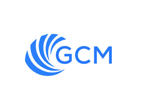 GCM Flat accounting logo design on white background. GCM creative initials Growth graph letter logo concept. GCM business finance logo design.
