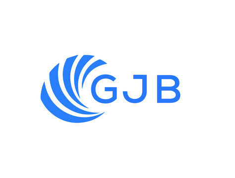 GJB Flat accounting logo design on white background. GJB creative initials Growth graph letter logo concept. GJB business finance logo design.
