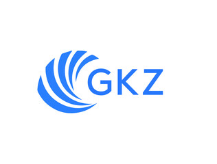 GKZ Flat accounting logo design on white background. GKZ creative initials Growth graph letter logo concept. GKZ business finance logo design.
