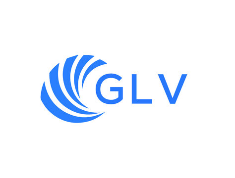 GLV Flat accounting logo design on white background. GLV creative initials Growth graph letter logo concept. GLV business finance logo design.
