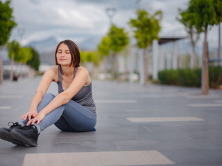 outdoor sports, workout and wellness concept.