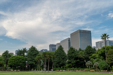 Obraz premium 東京都千代田区日比谷から見た東京の都市景観