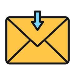 Receive Email Vector icon which is suitable for commercial work and easily modify or edit it
