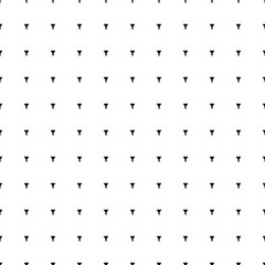 Square seamless background pattern from black funnel symbols. The pattern is evenly filled. Vector illustration on white background