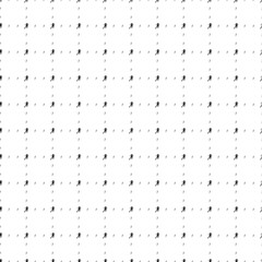 Square seamless background pattern from geometric shapes are different sizes and opacity. The pattern is evenly filled with small black running woman symbols. Vector illustration on white background