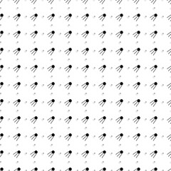 Square seamless background pattern from black satellite symbols are different sizes and opacity. The pattern is evenly filled. Vector illustration on white background