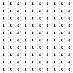 Square seamless background pattern from geometric shapes are different sizes and opacity. The pattern is evenly filled with black socks symbols. Vector illustration on white background