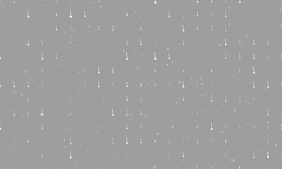 Seamless background pattern of evenly spaced white gyroscooters of different sizes and opacity. Vector illustration on gray background with stars