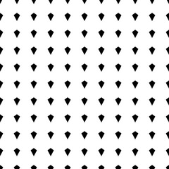 Square seamless background pattern from geometric shapes. The pattern is evenly filled with big black kite symbols. Vector illustration on white background