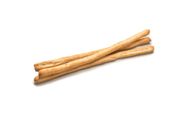 Bread sticks isolated on white background.