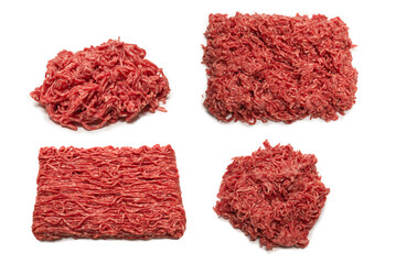 Chopped meat background. Top view.