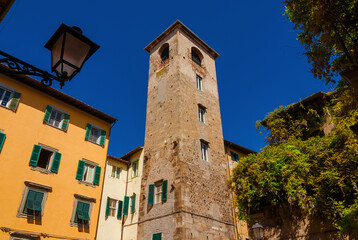 Obraz premium Pisa medieval historical center with ancient bell tower