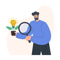 New creative idea, entrepreneurship mindset or business analysis concept