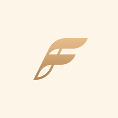 Letter F logo template. Unique modern creative logotype. Vector icon.