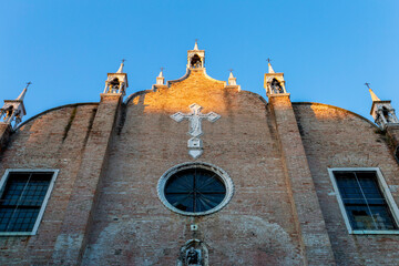 Santa Maria Gloriosa dei Frari church in Venice on a summer day
