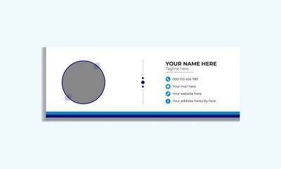 Naklejka premium Corporate Email signature template or email footer and personal social media cover templates modern layout vector