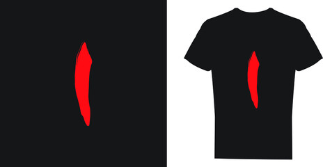 t shirt design, arabic first latter , ready to print