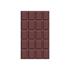Chocolate bar realistic on isolated background
